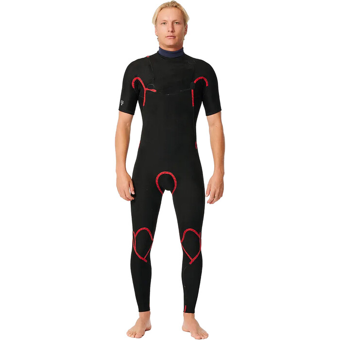 2024 Rip Curl Hombres Dawn Patrol Performance 2mm Manga Corta Chest Zip Neopreno 15LMFS - Dark Navy